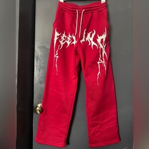 Red tribal sweatpants